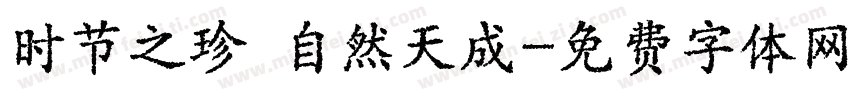 时节之珍 自然天成字体转换